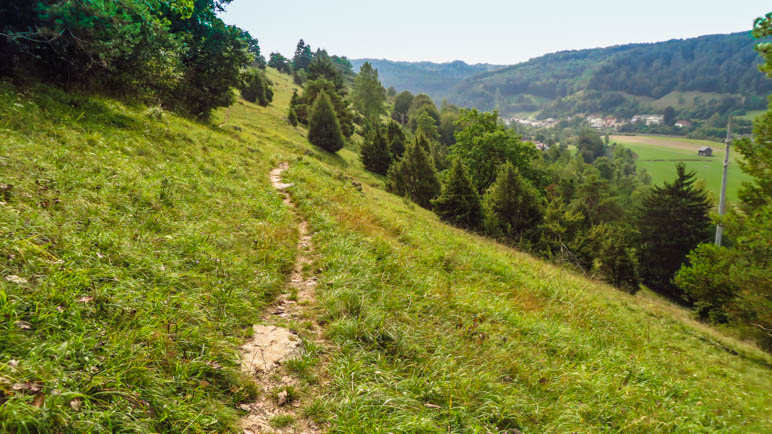 Über den schönen Wiesenpfad führt der Weg nach Solnhofen