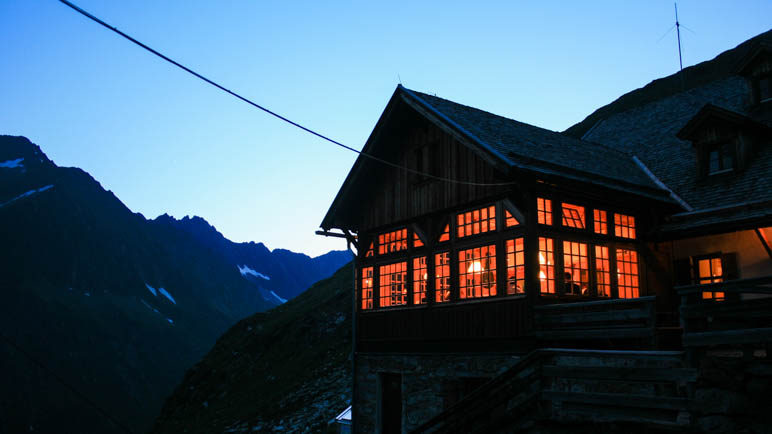 Abends am Furtschaglhaus in den Zillertaler Alpen