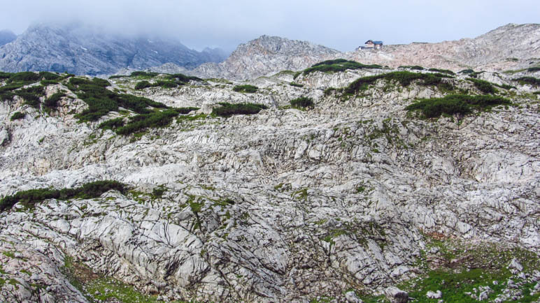 Blick zurück zum Ingolstädter Haus im Steinernen Meer