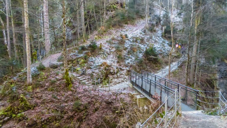 Die Brücke am Abzweig zur Walserschanz