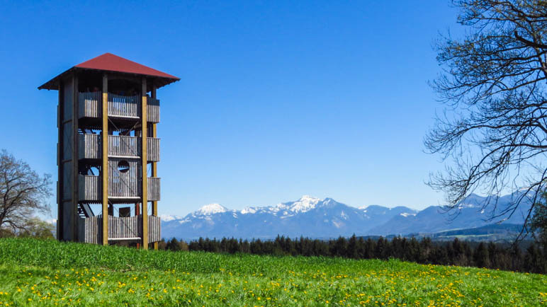 Der Aussichtsturm nahe der Ratzinger Höhe