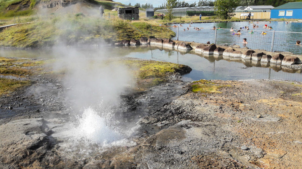 Jetzt zeigt er, was er kann: Eine Eruption des Litli Geysir