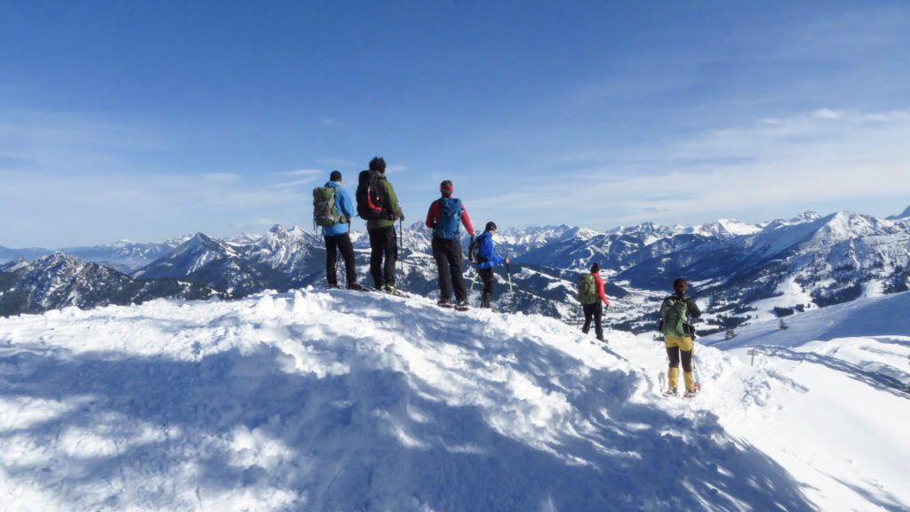 Winterliches Bergerlebnis Allgäuer Alpen. Hier auf dem Wertacher Hörnle