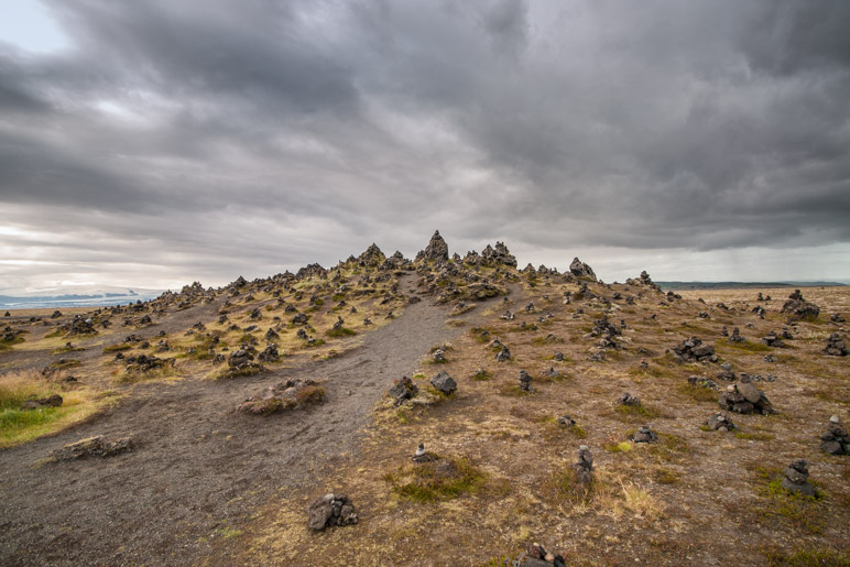 Der Lavahügel Laufskálavarða im Mýrdalssandur