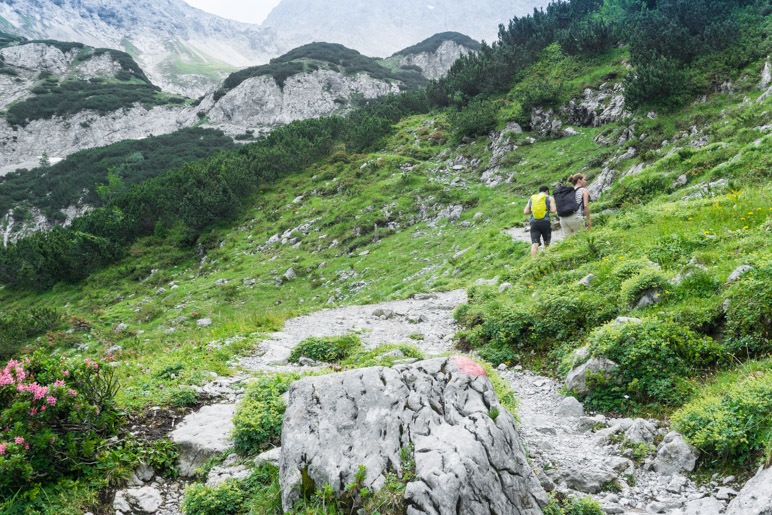 Im Aufstieg zur Coburge Hütte