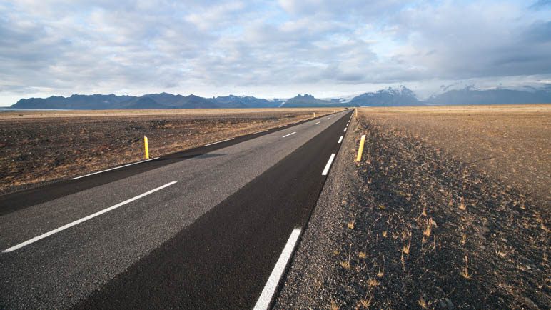 Auf der Ringstraße durch das Gebiet des Skeiðarársandur