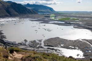 Der Skaftafellsjökull-Gletschersee und die Skeiðarársandur-Ebene