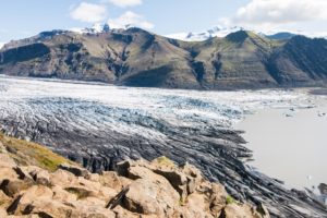 Das Ende der Gletscherzunge des Skaftafellsjökull