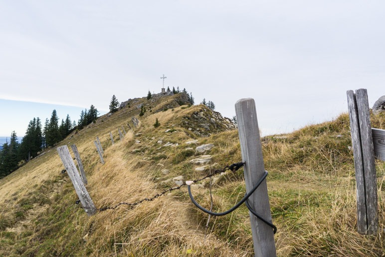 Ein Blick zurück zum Gipfel