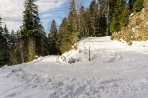 Aufstieg zur Karspitze auf dem breiten Fahrweg