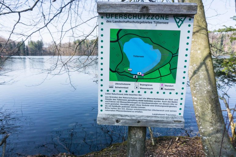 Die Karte der Wege am Tüttensee - eine recht übersichtliche Gegend