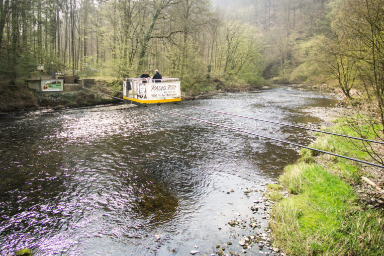 Die muskelbetriebene Schwebefähre über die Wupper