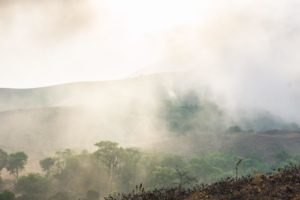 Der Nebel zieht aus dem Tal hinauf