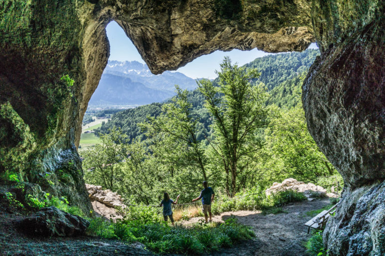 Der Blick aus dem Grafenloch heraus