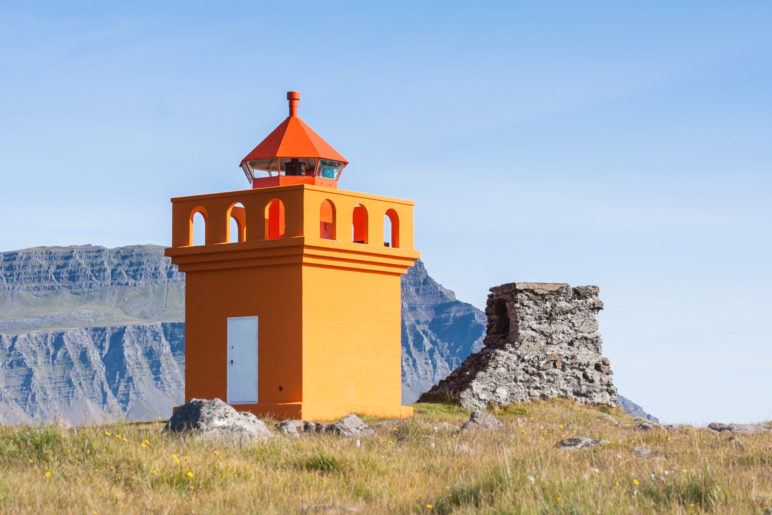 Der kleine orange Leuchtturm