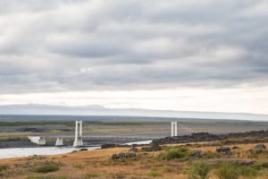 Die Brücke über den Jökulsá á Fjöllum an der Straße 85 nahe Ásbyrgi