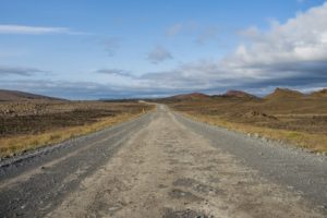 Auf der Gravel Road 864 nach Norden