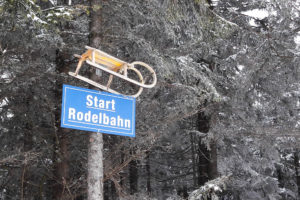 Am Start der Arber-Rodelbahn