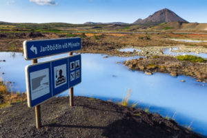 Am Abzweig zu den Mývatn Nature Baths