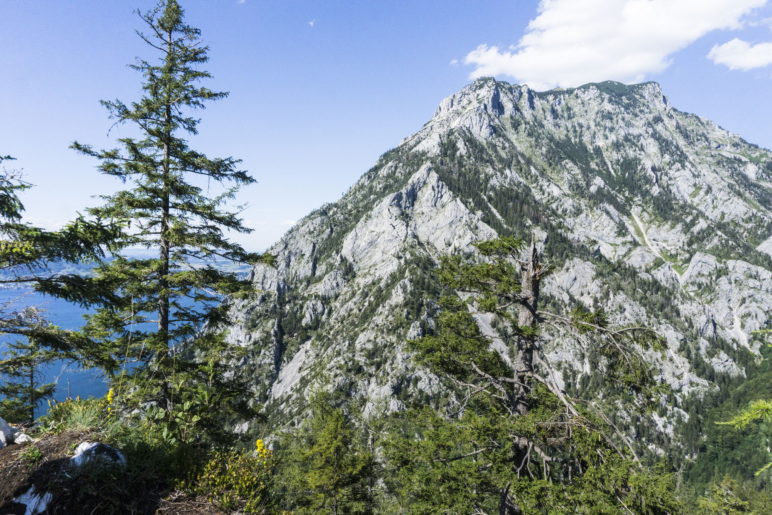 Noch ein Blick auf Traunstein und Traunsee