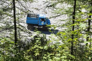 Wir sind noch im Aufstieg, der Getränkelaster ist schon auf dem Rückweg von der Wimbachgrieshütte