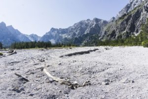 In der Querung durch das Wimbachgries
