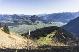 Das Salzachtal und im Hintergrund der Dachstein