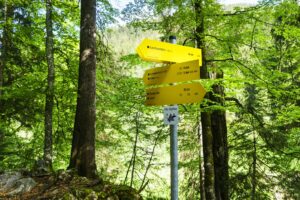 Am Abzweig zum Gipfelaufstieg