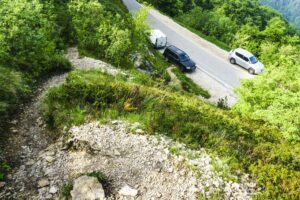 Auf den letzten Metern vor dem Parkplatz