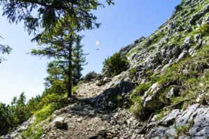 Am Beginn des Gipfelaufstiegs zur Naunspitze