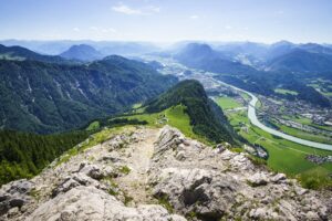 Der Blick auf Kufstein, zum Pendling und auf die Alpenkette