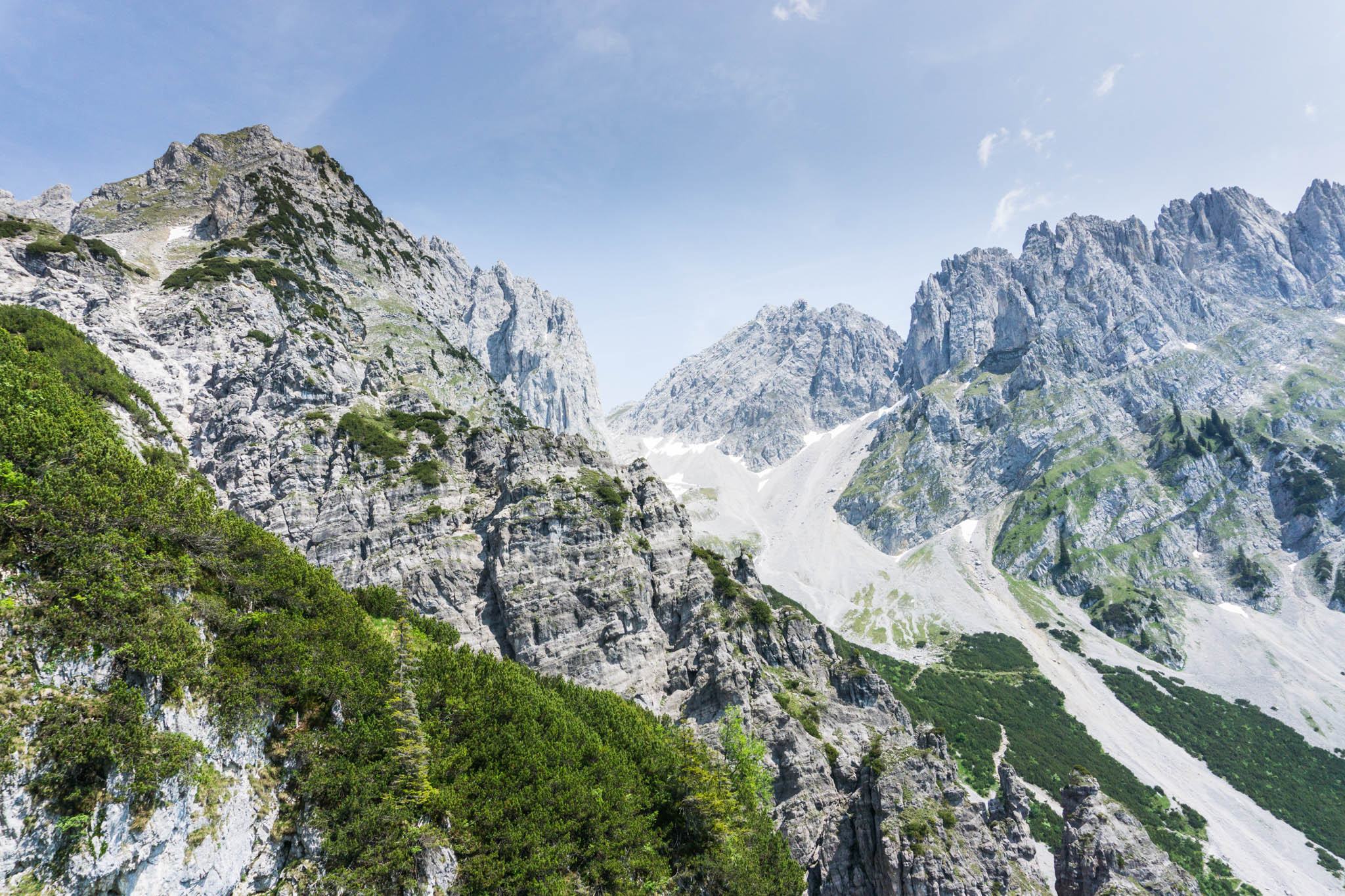 Blick auf das Köpfl und das Ellmauer Tor