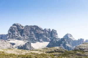 Der Zwölferkofel, Cima Berti und Cima d'Auronzo stehen vor uns