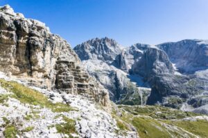 Großartige Landschaft. Vor dem Elferkofel steht, noch nicht zu sehen, die Zsigmondyhütte