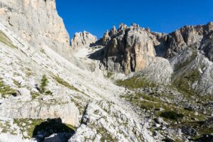 Irgendwo dort am Berg verläuft der Schartensteig