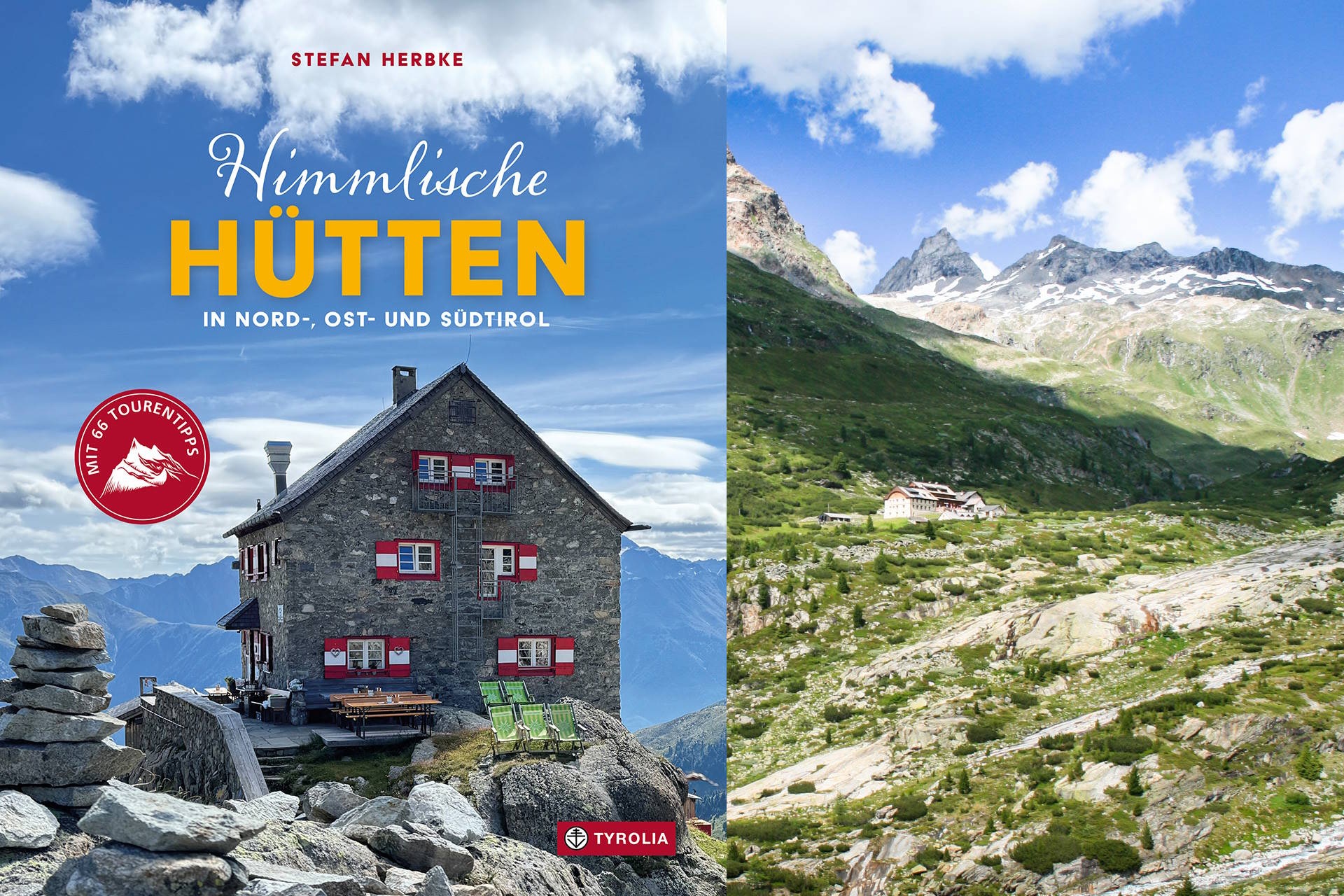 Zwei der Himmlischen Hütten. Auf dem Cover die Erlanger Hütte, daneben die Berliner Hütte