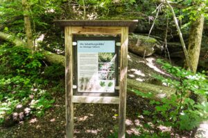 Eine der Infotafeln in der Maisinger Schlucht