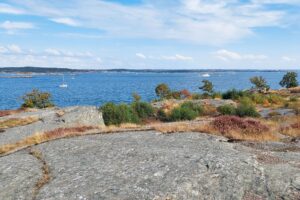 Blick zurück nach Saltholmen und Göteborg