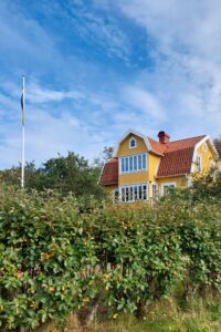 Nicht alle schwedischen Holzhäuser sind rot gestrichen