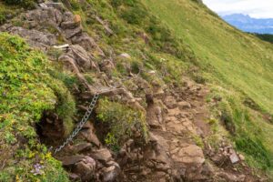 Eine etwas wildere Stelle, die mit einer Kette gut geschert ist