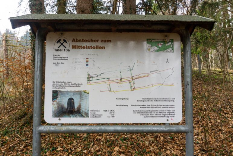 Infotafel zum Mittelstollen