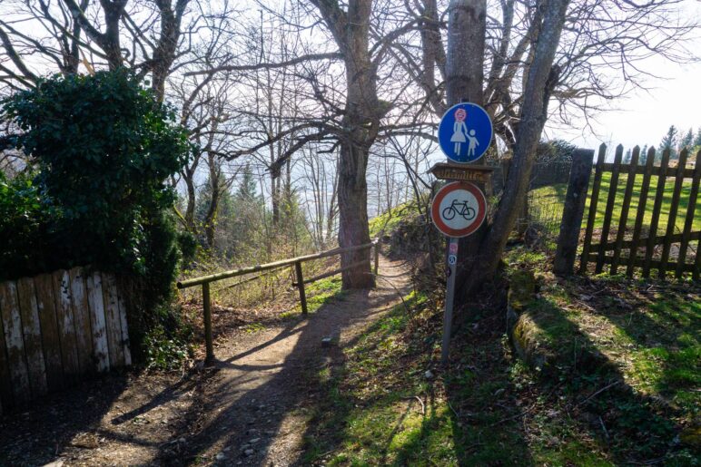 Beginn des Abstiegswegs