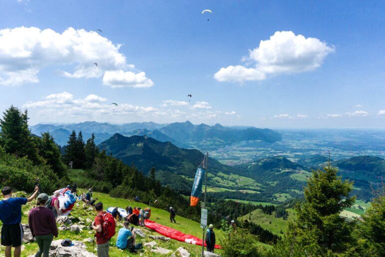 Blick in das Inntal vom Startplatz der Paraglider