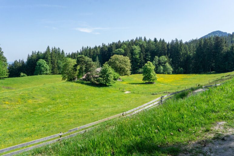 Unter uns liegt die private Pallaufalm