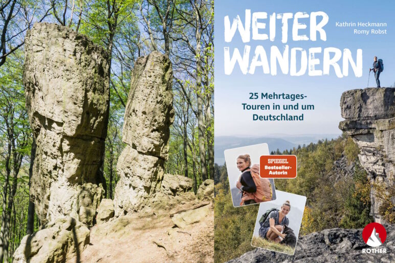 Die Felsformation Adam und Eva auf dem Ith-Hils-Weg, Tour 10 im Buch Weiter Wandern