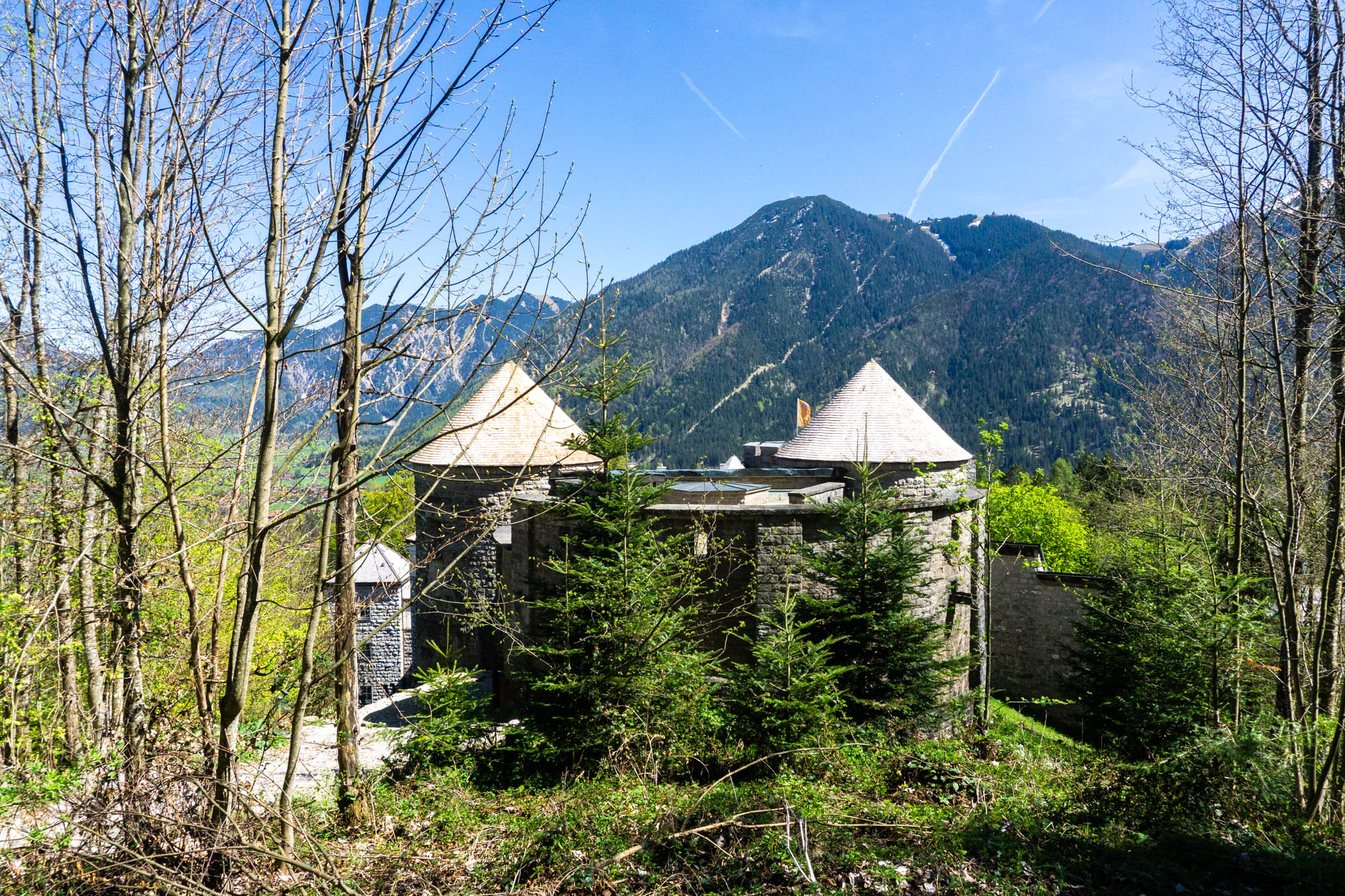 Der esrte Blick auf Schloss Ringberg